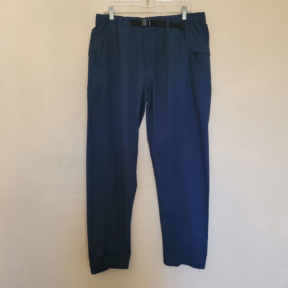 Goldwin Direction Tapered Stretch Pants Men Size 5 34x30 Navy Blue Japan GM74155